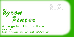 ugron pinter business card